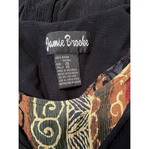 Jamie Brooke Women's Size 20 Maxi Dress Fake 2 Piece Dress Tie Back Short Sleeve - Picture 8 of 8